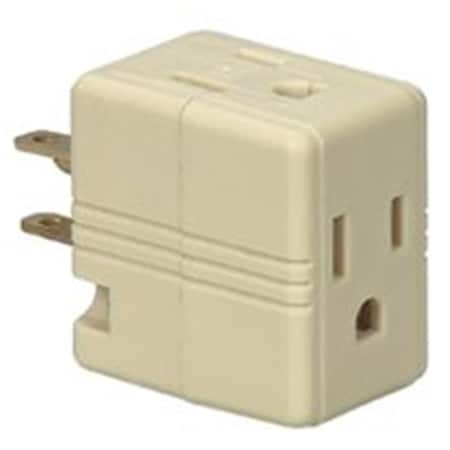 Eaton Wiring Devices Outlet Tap, 3 Outlet(s) Ivory 4203766